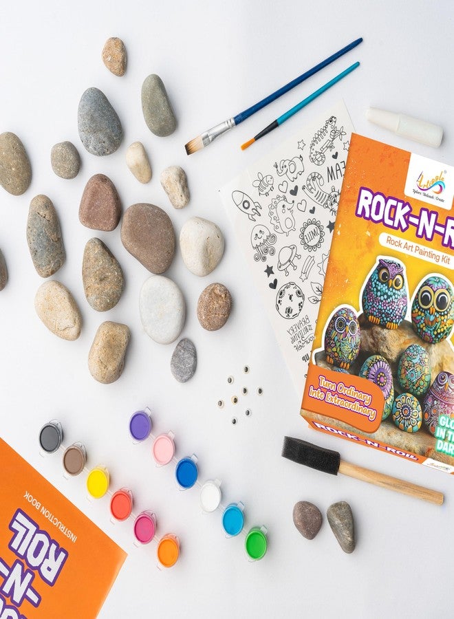 Artiggle Rock-N-Roll DIY Rock Art Painting Kit | Activity Kit for All Ages Kid | Gifts for Kids | Mess-Free Art & Craft Activity for Girls & Boys | Creative Activity | Coloring and Painting Kits - Image 2